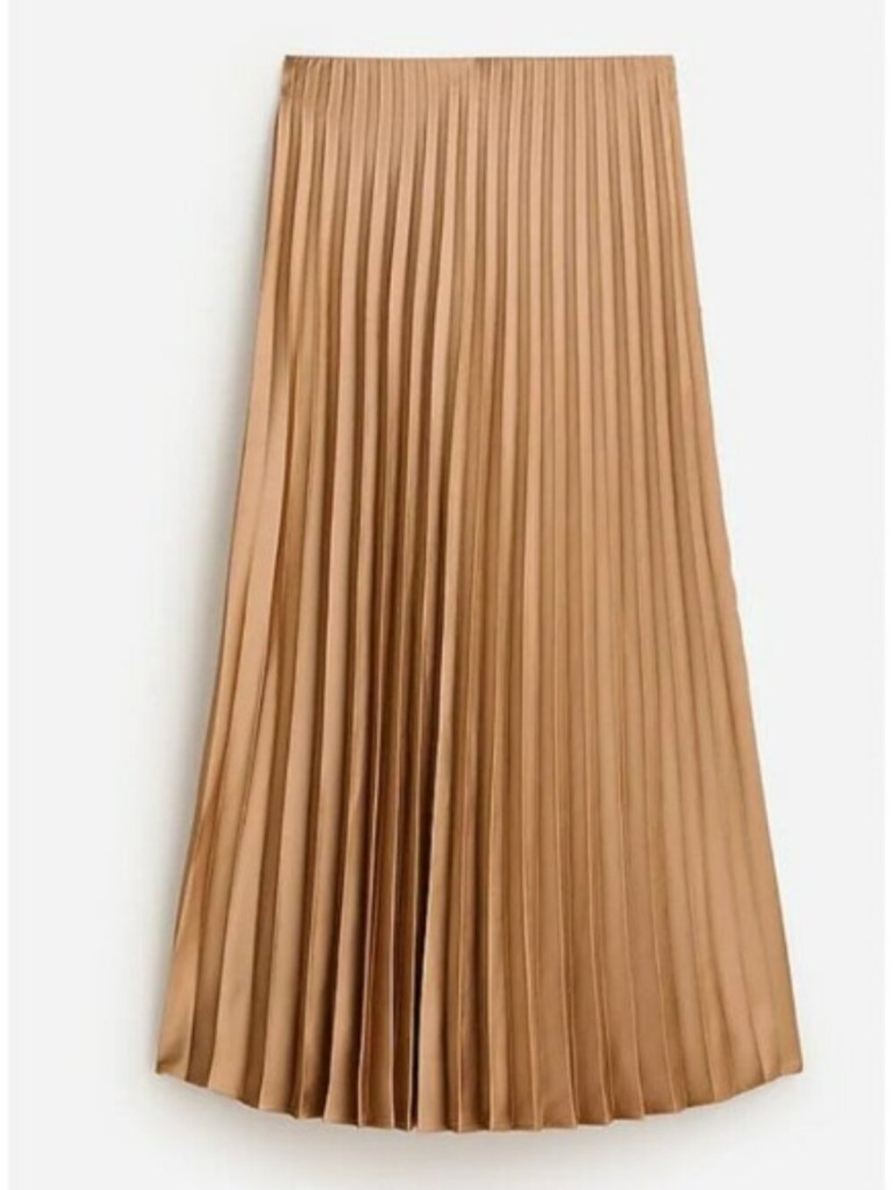 J. Crew Gwyneth Pleated Slip Skirt Beige/Gold - Small